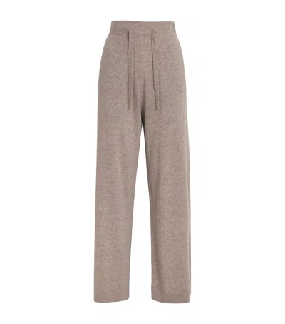 Le Kasha Cashmere Wide-leg Sweatpants In Brown