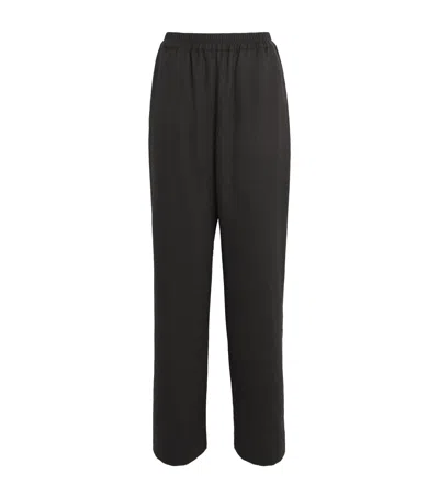 Le Kasha Cashmere Wide-leg Trousers In Black