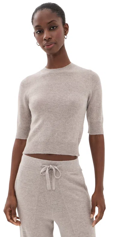 Le Kasha Chypre Cashmere Sweater Light Brown In White