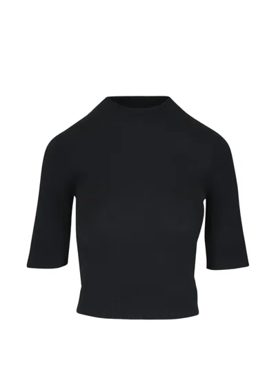 Le Kasha Chypre Short-sleeve Sweater In Black