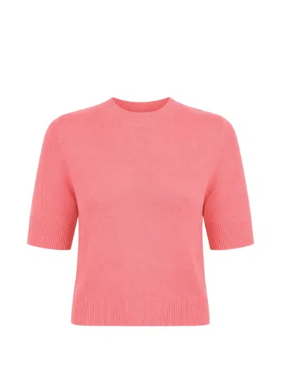Le Kasha Chypre Short-sleeve Sweater In Pink