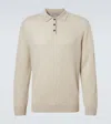Le Kasha Crete Cashmere Polo Sweater In Neutral