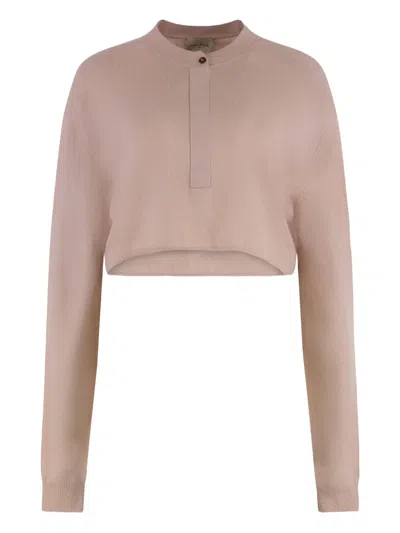 Le Kasha Cropped Sweater In Neutral