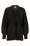 Le Kasha Cardigan In Cashmere Nero Donna In Chocolat