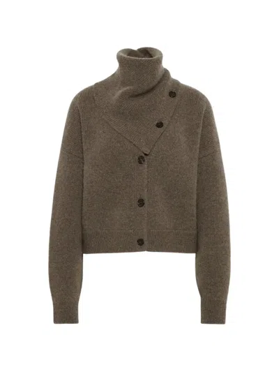 Le Kasha Derios Button-up Cardigan In Brown