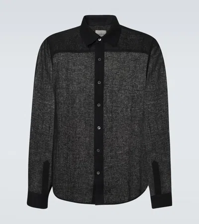 Le Kasha Dewas Linen Shirt In Black