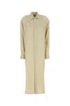 Le Kasha Striped Silk Shirt Dress With Long Sleeves In Brown