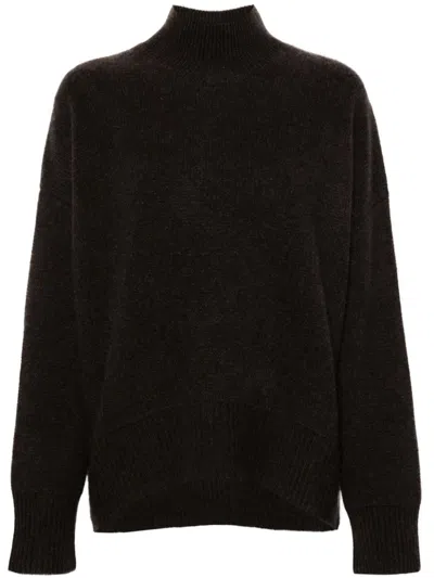 Le Kasha Drop Shoulder Jumper In Brown