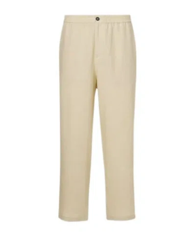 Le Kasha Ehnas Linen Straight Pants In Brown