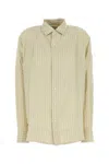 Le Kasha Embroidered Silk Oversize Songino Shirt In Brown