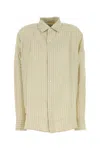 Le Kasha Embroidered Silk Oversize Songino Shirt In Brown