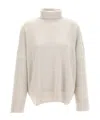 Le Kasha Fine Knit Turtleneck Pullover In White