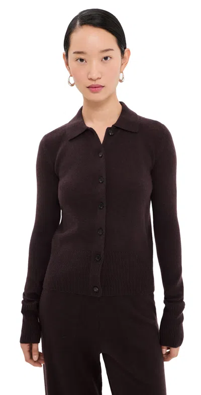 Le Kasha Fraga Cashmere Cardigan Prune