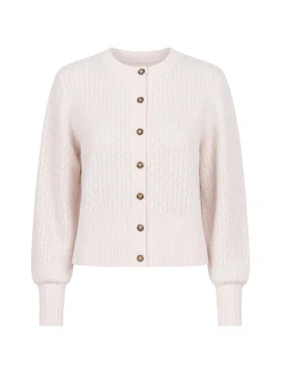 Le Kasha Gaya Pointelle-knit Cardigan In Pink