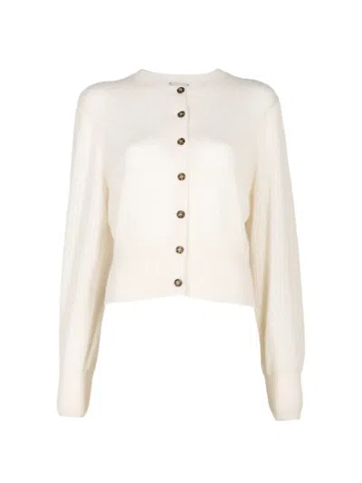 Le Kasha Gaya Pointelle-knit Cardigan In Neutral