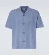 Le Kasha Gerone Knitted Cashmere Polo Shirt In Blue