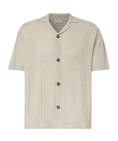 Le Kasha Gerone Knitted Cashmere Polo Shirt In Neutral