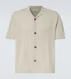 Le Kasha Gerone Knitted Cashmere Polo Shirt In Gray