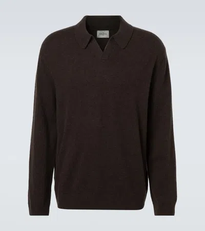 Le Kasha Gibson Cashmere Polo Sweater In Brown