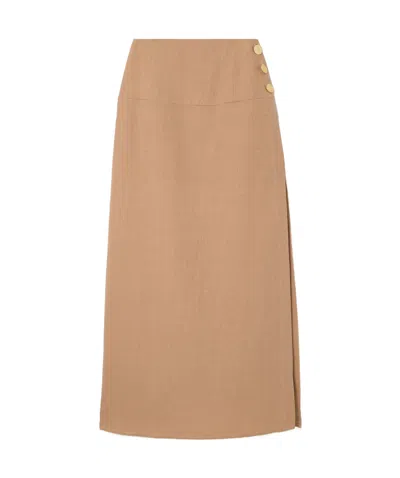Le Kasha Haifal Mid-length Skirt In Brown