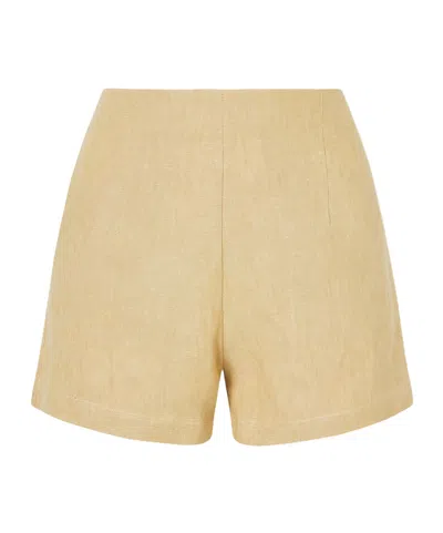 Le Kasha Ezbet Heavy Linen Shorts In Multi