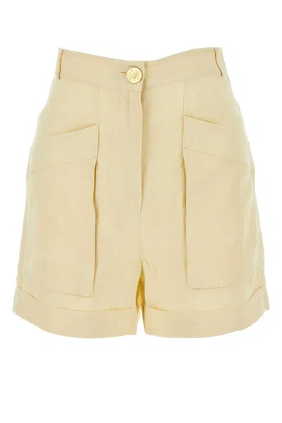 Le Kasha Ivory Linen Ashraf Shorts In White