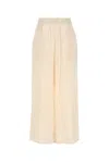Le Kasha Ivory Silk Wide-leg Pant In Neutral