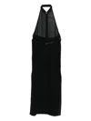 Le Kasha Jabal Halterneck Belted Midi Dress In Black