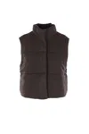 Le Kasha Organic Cotton Montana Gilet In Brown