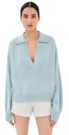 Le Kasha Jackson Brushed Cashmere Sweater Light Blue In Blue