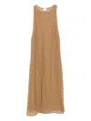 Le Kasha Jarajus Linen Side-slit Maxi Dress In Nude