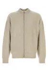 Le Kasha Light Grey Cashmere Hanoi Cardigan In Gray