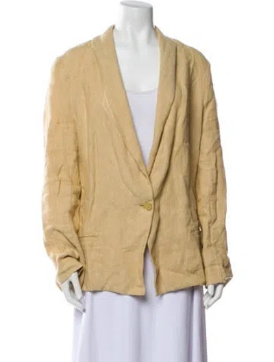 Pre-owned Le Kasha Linen Blazer In Neutral