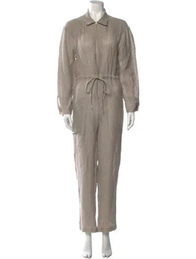 Pre-owned Le Kasha Linen Jumpsuit In Neutrals