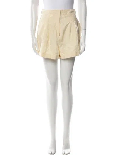 Pre-owned Le Kasha Linen Mini Shorts In Neutral