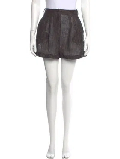 Pre-owned Le Kasha Linen Mini Shorts W/ Tags In Black