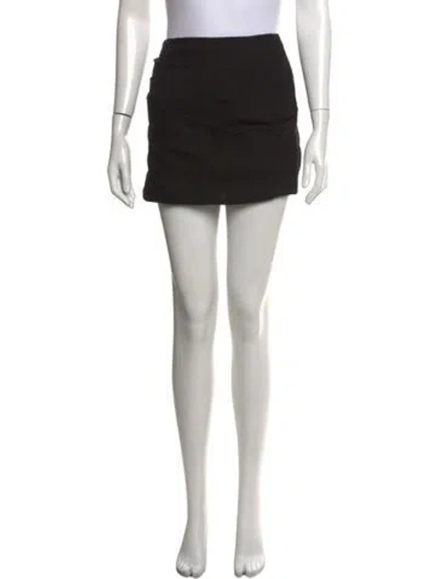 Pre-owned Le Kasha Linen Mini Skirt In Grey