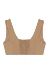 Le Kasha Linen Tank Top In Brown
