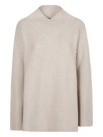 Le Kasha Lisboa Cashmere Ribbed Sweater In Neutral