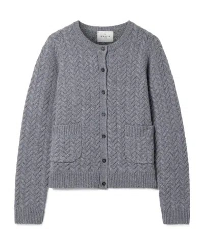 Le Kasha Basuari Organic Cashmere Cardigan In Animal Print