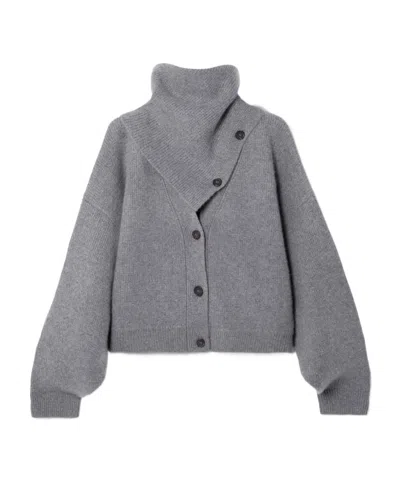 Le Kasha Long-sleeved Cardigan In Gray