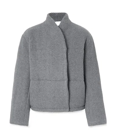 Le Kasha Long-sleeved Casual Jacket In Gray