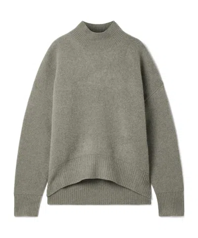 Le Kasha Nantes Organic Cashmere Turtleneck Sweater In Gray