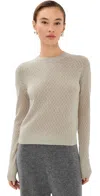 Le Kasha Lourdes Cashmere Sweater Light Beige In Gray