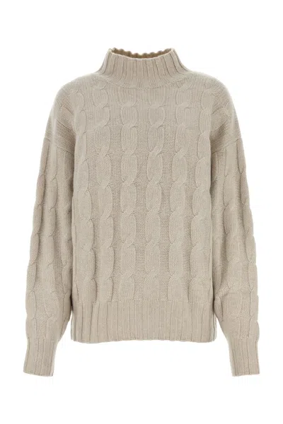 LE KASHA MAGLIONE IN CASHMERE SABBIA MÉLANGE DONNA