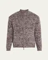 Le Kasha Cashmere Zip-up Sweater In Chunky Moss