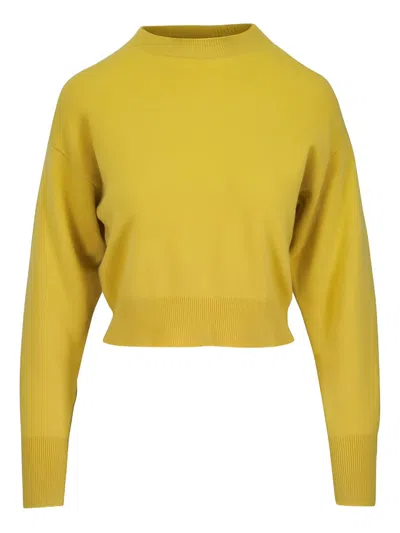 Le Kasha Menorca Crew-neck Cashmere Sweater In Yellow