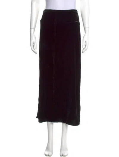 Pre-owned Le Kasha Midi Length Skirt In Black
