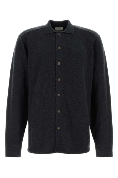 LE KASHA MIDNIGHT BLUE CASHMERE MINSK SHIRT
