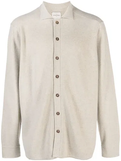 Le Kasha Cashmere Overshirt In Pebble